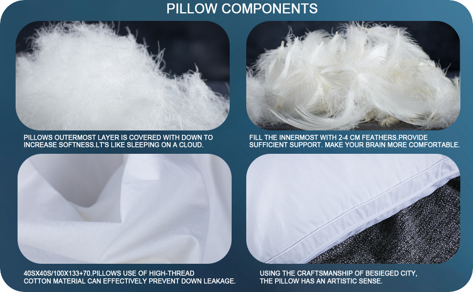 Goose Down Pillow Detail 3